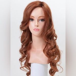 Red auburn synthetic hair wig